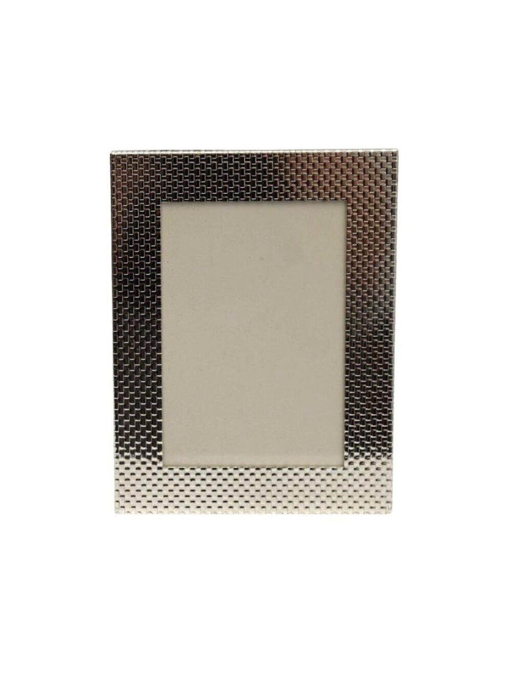 Sicura Italian Designs Silver Basket Weave Photo Picture Frame 4x6 Textured